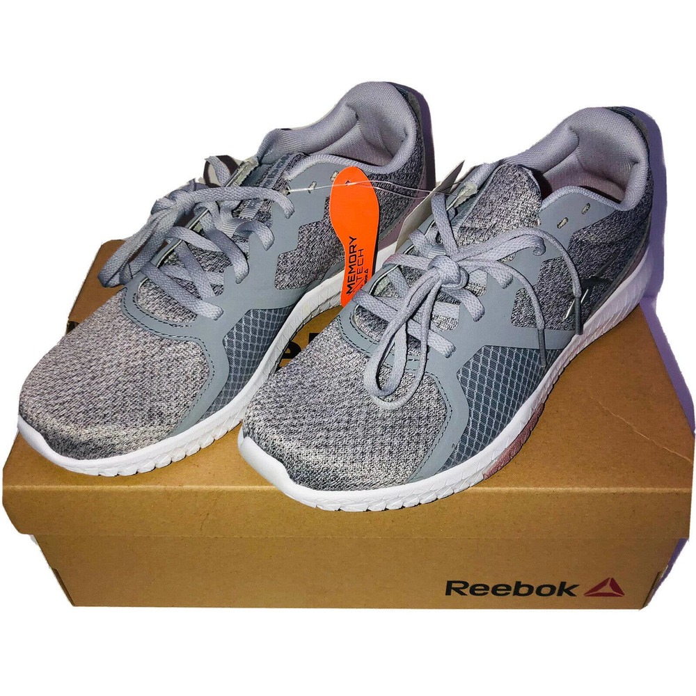 Reebok Women Flexagon Force Size 7.5 Gray EF8941 Training Shoes Memory Tech NIB